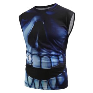 Men’s Basic Black Blue Mesh Tank Tops