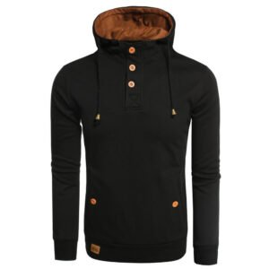 Black Men Fashion Casual Hooded