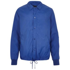 Men’s Blue Nylon Baseball Coach Jacket