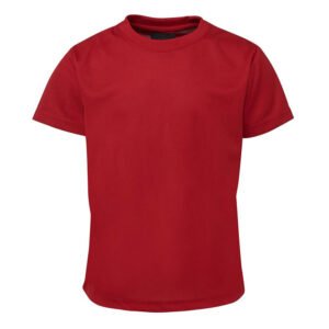 Red Quick Dry Poly Sports T-Shirt For Men’s