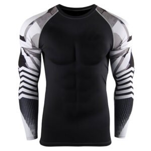 Custom Long Sleeve Men Rash Guard Sublimated Printed